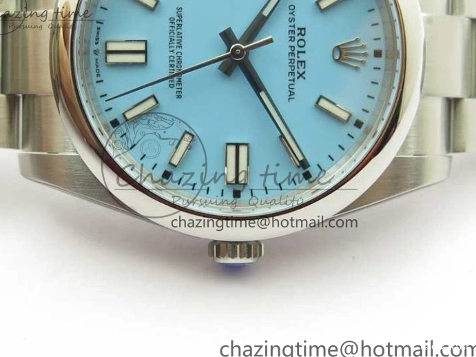 0504 Classic Oyster Perpetual 41mm 124300 ROF 1:1 Best Edition 904L Steel Tiffany Blue Dial on SS Bracelet A 2670